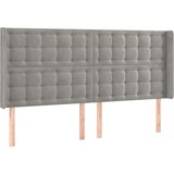  Uzglavlje s ušima svjetlosivi 203x16x118/128 cm baršunasti | shoptok.hr