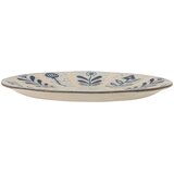 Bloomingville Svetlo moder/kremno bel lončen krožnik ø 21 cm Leonie – | Shoptok.si