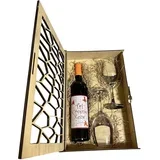 Tri Crvene Koze Gift Box 2 čaše - model saće