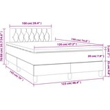  Krevet s oprugama i madracem smeđesivi 120 x 190 cm od tkanine | shoptok.hr
