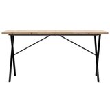  Blagovaonski stol X-oblika 160x80x75 5 cm od borovine i željeza | shoptok.hr