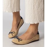 Gemre Beige ballet flats adorned with a bow Maddalena | Shoptok.si