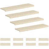  Stepenica 12 kom. 90 x 25 x 2 cm Bijela Čvrsto Hrastovo Drvo | shoptok.hr
