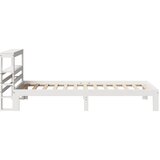  Okvir kreveta s uzglavljem bijeli 75x190 cm od borovine | Eponuda.ba