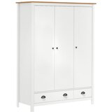 Furnova Garderobna omara s 3 vrati Hill bela 127x50x170 cm borovina, (21930267) Cene