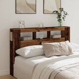  LED uzglavlje boja drva 160x18,5x103,5 cm konstruirano drvo | shoptok.hr