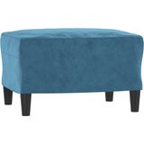  Trosjed s tabureom plavi 180 cm baršunasti | shoptok.hr