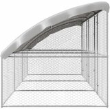 Kućica za pse 3 pcs Srebrno 6 x 2 x 2 m Pocinčani čelik | shoptok.hr