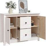  Komoda bijela 100 x 35 x 74 cm od masivne borovine | shoptok.hr