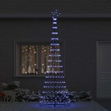 vidaXL LED božično drevesce Modra 138.5 x 138.5 x 399 cm Kovina | Shoptok.si