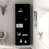 The Living Store Knjižna omara 5-nadstropna črna 60x24x175 cm iverna plošča - Knjižna Omara, (21436934) | Shoptok.si