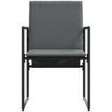  Stolica s jastukom 4 pcs Crna i antracit Tekstilen | shoptok.hr