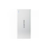 Canyon PB-106 Power bank 10000mAh Li-poly battery, Input 5V/2A, Output 5V/2.1A(Max), USB cable length 0.3m, 140*68*16mm, 0.24Kg, White | ePonuda.com
