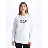 LC Waikiki Crew Neck Printed Long Sleeve Oversize Women's Sweatshirt