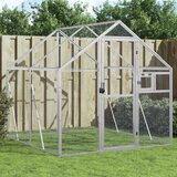 vidaXL Ptičnica srebrna 1,79x2x1,85 m aluminij | Shoptok.si