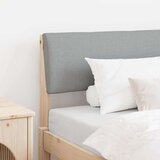 vidaXL Tapecirano vzglavje Svetlo siva 90 cm Masivno borovo les | Shoptok.si