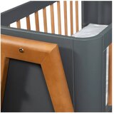 Troll nursery® otroška zibelka torsten™ seal grey/teak | shoptok.hr