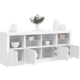 vidaXL Komoda z LED diodami bela 163x37x67 cm | Shoptok.si