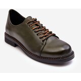 Kesi Women's Lace-up Leather Boots Dark Green Nakera | Shoptok.si