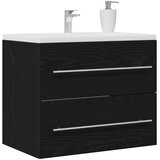 Ormarić za umivaonik u kupaonici crni hrast 60x38,5x48 cm inženjerski drvo | shoptok.hr