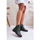 Boto Low insulated ankle boots with zipper with green decoration Nevalia | Eponuda.ba
