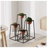 WALLXPERT Set dekorativnih saksija GED-018-B, 17x30 cm, Crno-terakota | Eponuda.ba
