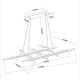  Ondaluce - LED prigušiva visilica na sajli MOVIDA LED/114W/230V crna | Eponuda.com