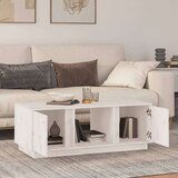 Klubska mizica bela 110×50×40 trdna borovina, (20714543) | Shoptok.si