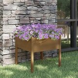 vidaXL vrtno cvetlično korito medeno rjavo 70x70x70 cm trdna borovina Cene