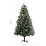 vidaXL božićno drvce sa šiškama zeleno 195 cm PVC i PE | shoptok.hr