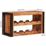  Stalak za vino Smeđa 100 x 45 x 33 cm Čvrsto drvo akacije | shoptok.hr