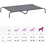 vidaXL dvignjena pasja postelja siva 150x90x20 cm tekstilen in jeklo | Shoptok.si
