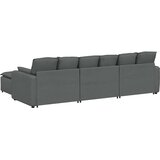  Modularna sofa s podnožjem i jastucima tamno siva | shoptok.hr