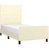  Okvir za krevet s uzglavljem krem 80 x 200 cm od umjetne kože | shoptok.hr