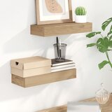 Maison Chic 2 kosi Stenske Police - Viseče police 40x15x4 cm trdna tikovina, (21793368) | Shoptok.si
