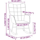  Ljuljačka Svijetlo siva Sherpa Tkanina | shoptok.hr