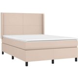  Box spring postelja z vzmetnico LED kapučino 140x200 cm, (20895270) | Shoptok.si