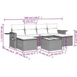  7-dijelni set vrtnih sofa od poliratana s jastucima smeđi | shoptok.hr