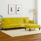  2-dijelni set sofa s jastucima žuti baršunasti Cijene