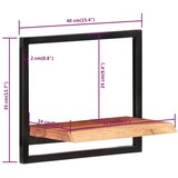  Zidne police 2 kom 40 x 24 x 35 cm masivni bagrem i čelik | shoptok.hr