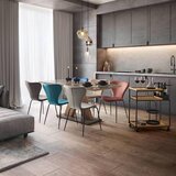 Bessagi Home jedilna miza sanna, sivo barvano steklo | Shoptok.si