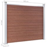 vidaXL set panela za ogradu WPC 353 x 146 cm smeđi | shoptok.hr