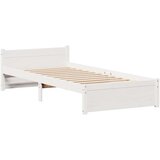 vidaXL Okvir kreveta bez madraca bijeli 90 x 200 cm masivna borovina | shoptok.hr