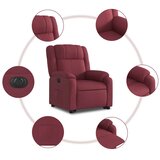  Električni naslonjač na podizanje od tkanine boja vina | shoptok.hr