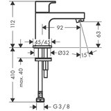 Hansgrohe 71592670 vernis shape 70 armatura za umivalnik za hladno vodo | Shoptok.si