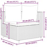  5-dijelni set vrtnih sofa s jastucima poliratan smeđi | shoptok.hr