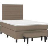  Box spring postelja z vzmetnico taupe 120x200 cm blago, (20893640) | Shoptok.si