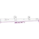  Drsna vrata s kompletom vodil 95x210 cm trdna borovina, (20998584) | Shoptok.si