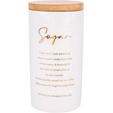 Altom design porculanski spremnik s bambus poklopcem, bijeli sa zlatnim natpisom Sugar - 02010184 | shoptok.hr