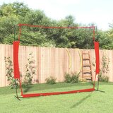 vidaXL Prenosna baseball mreža rdeča in črna 369x107x271 cm | Shoptok.si
